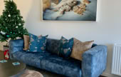 Artful living room