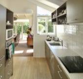 Bedroom storage and beautiful curtains