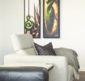 Living room art placement