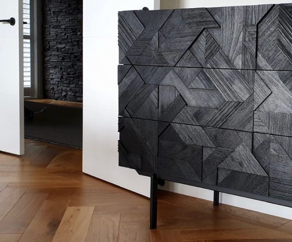 Studio 28 Interio Design Wellington Zealand. Creating wow interiors that are easy on the eye. Decorative console with herringbone oak flooring 