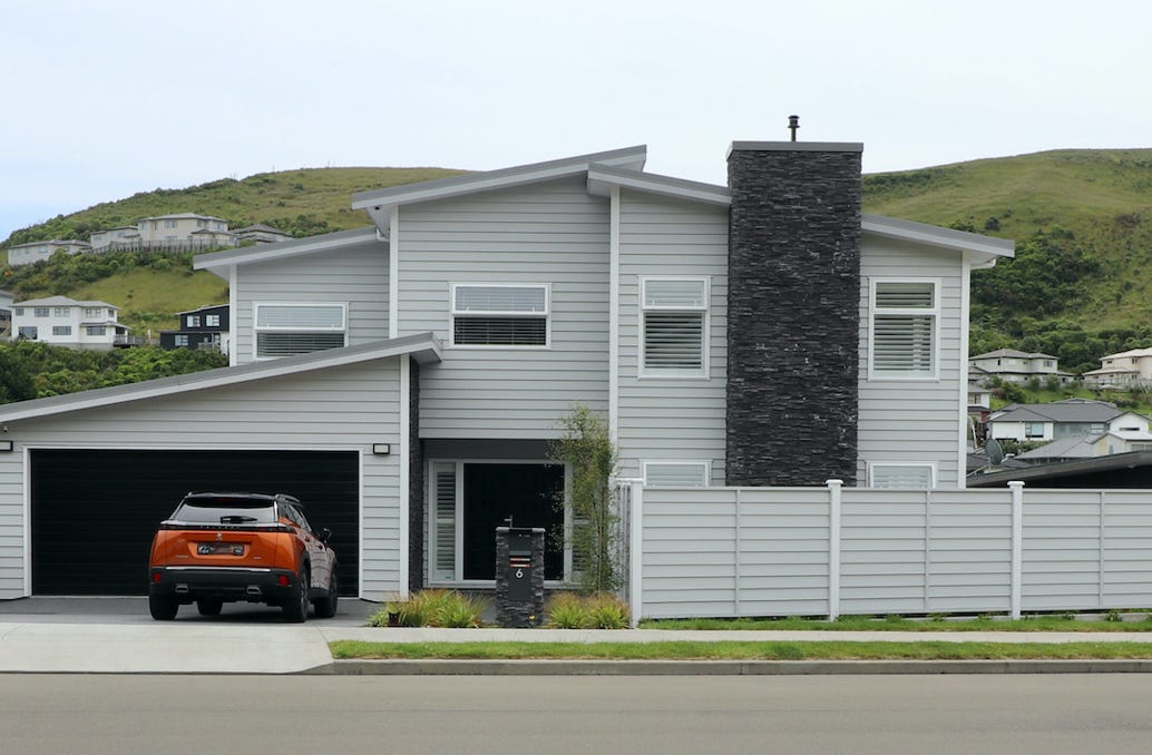 Studio 28 Interio Design Wellington Zealand. Creating wow interiors that are easy on the eye. Exeterior colour scheme of two storey home.