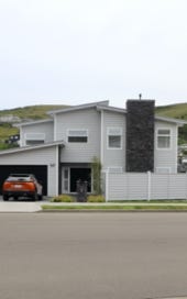 Exterior of new build home colour scheme 